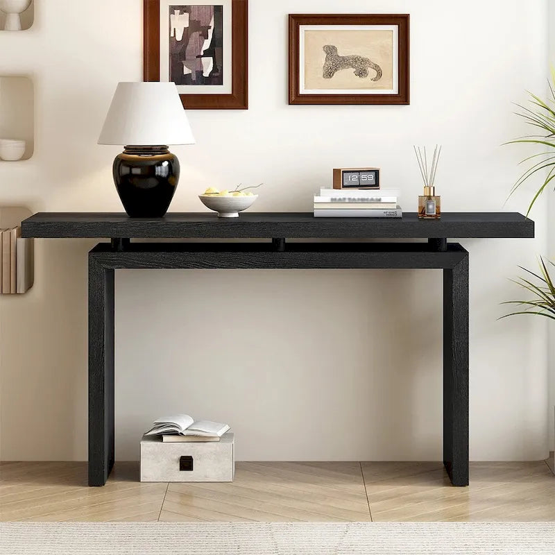 Console en plaqué frêne, style moderne simple, avec plateau au design astucieux, convient pour entrée, couloir