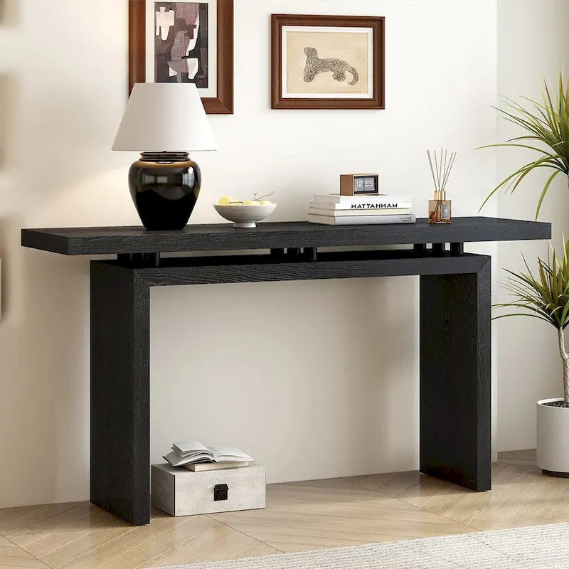 Console en plaqué frêne, style moderne simple, avec plateau au design astucieux, convient pour entrée, couloir