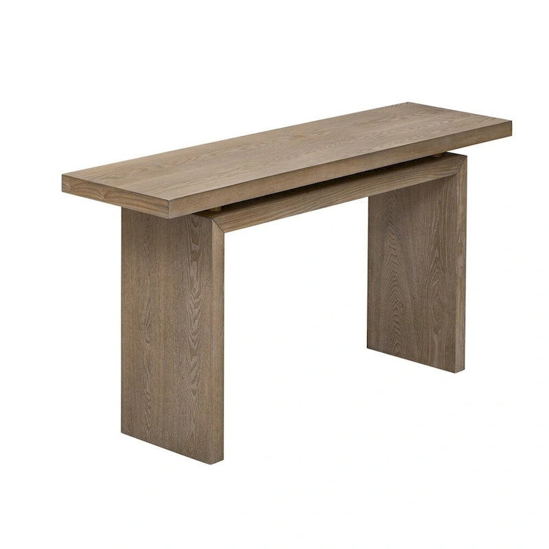 Console en plaqué frêne, style moderne simple, avec plateau au design astucieux, convient pour entrée, couloir