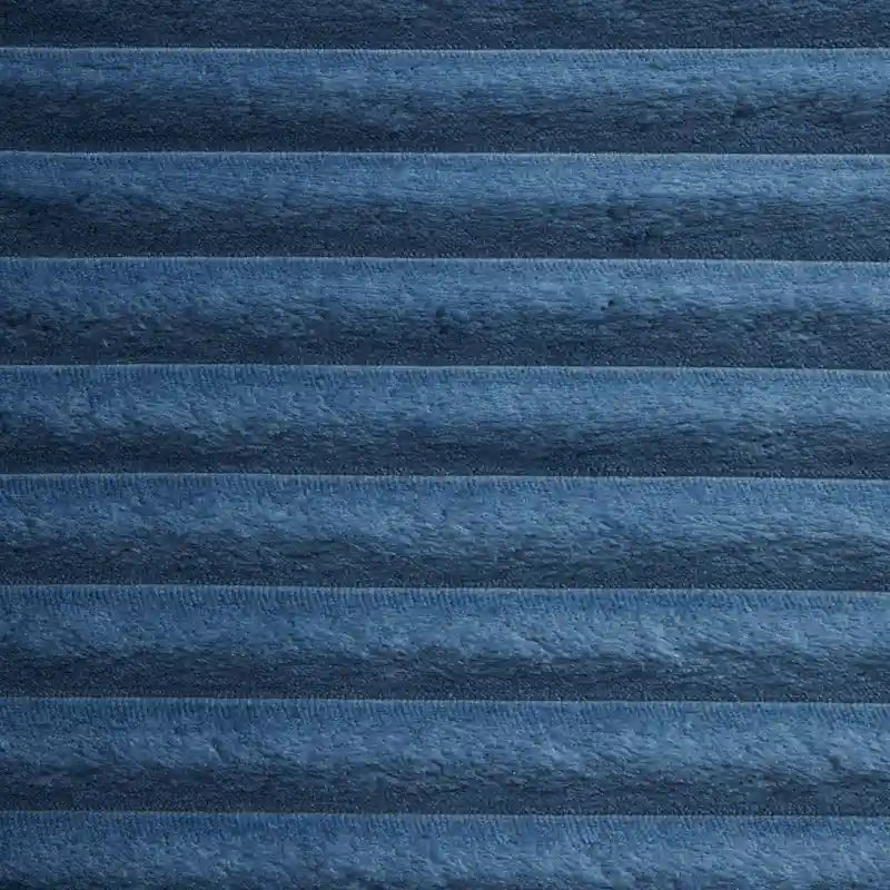 Fauteuil tonneau pivotant en velours côtelé surdimensionné avec rotation à 360° bleu