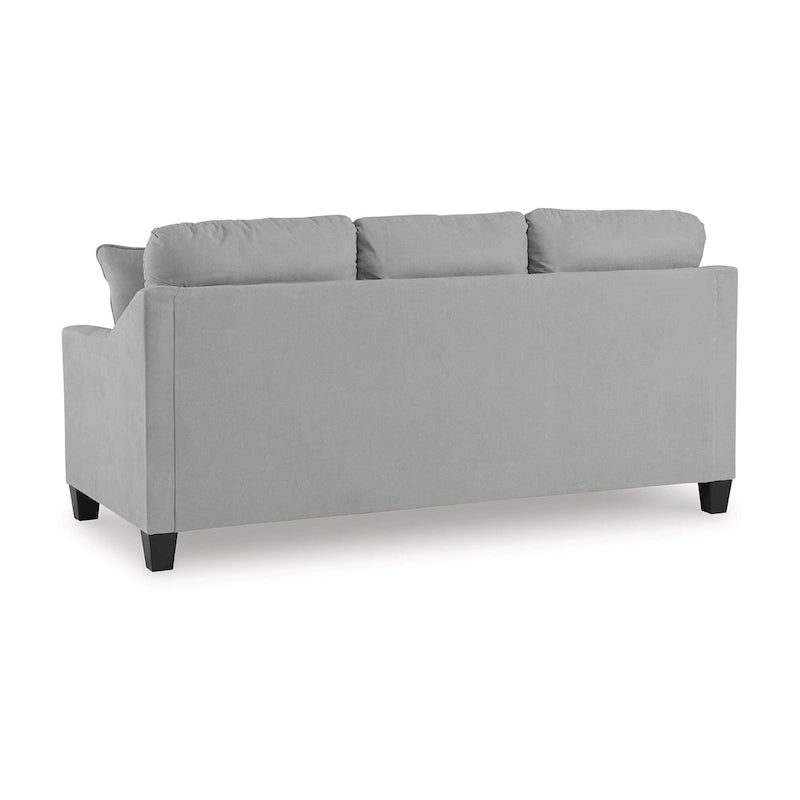 Canapé-lit Queen Size en velours gris avec matelas bifold en mousse à mémoire de forme