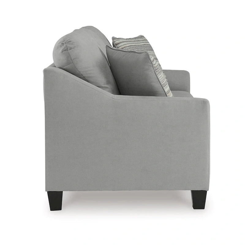Canapé-lit Queen Size en velours gris avec matelas bifold en mousse à mémoire de forme
