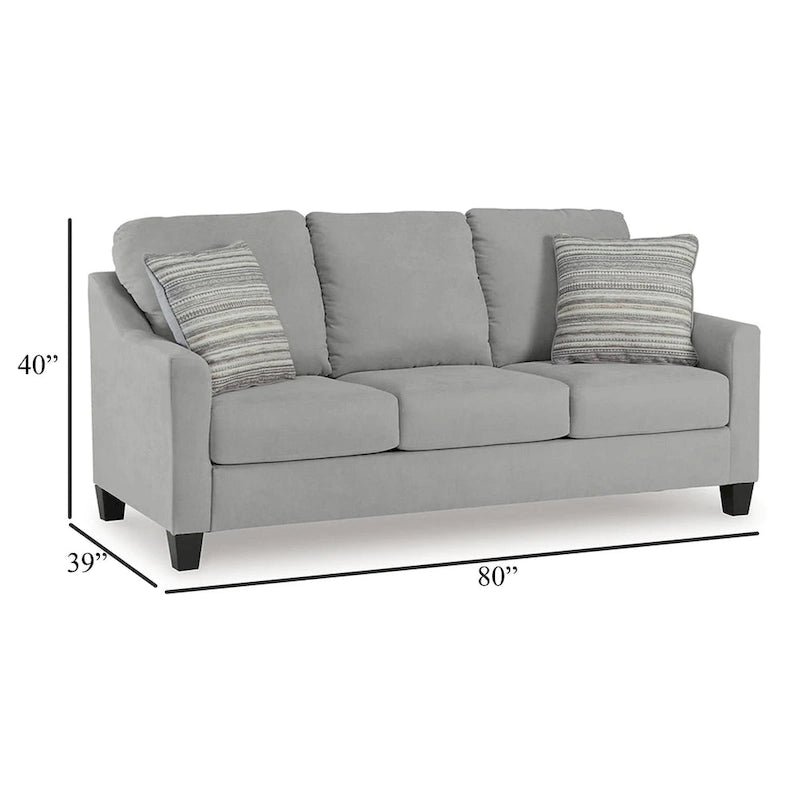 Canapé-lit Queen Size en velours gris avec matelas bifold en mousse à mémoire de forme