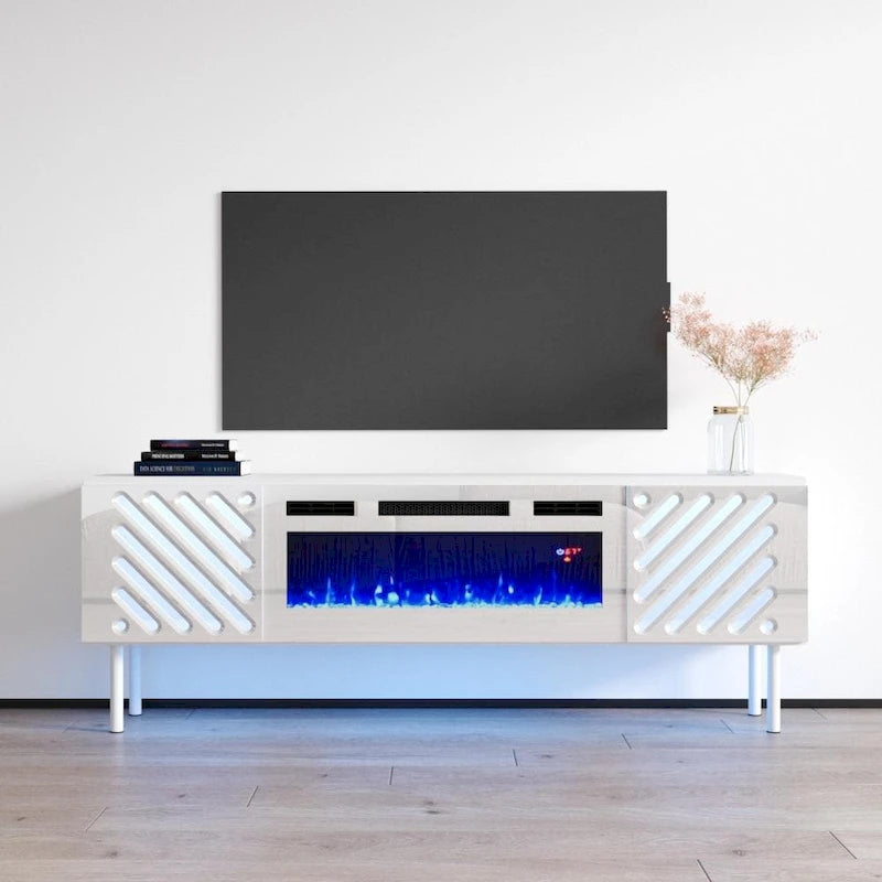 Meuble TV avec cheminée électrique WH-EF 63 Laser