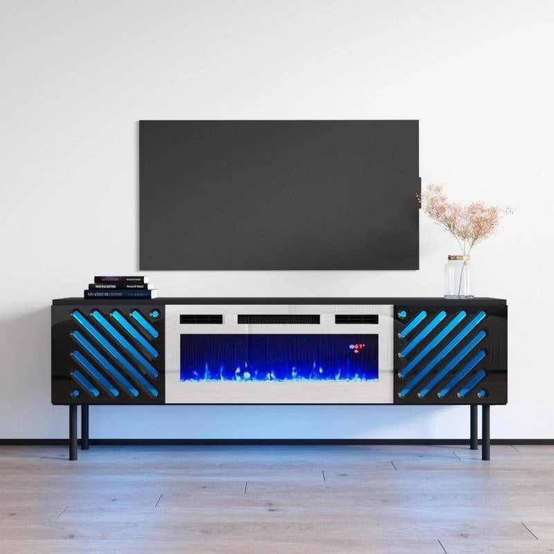 Meuble TV avec cheminée électrique WH-EF 63 Laser