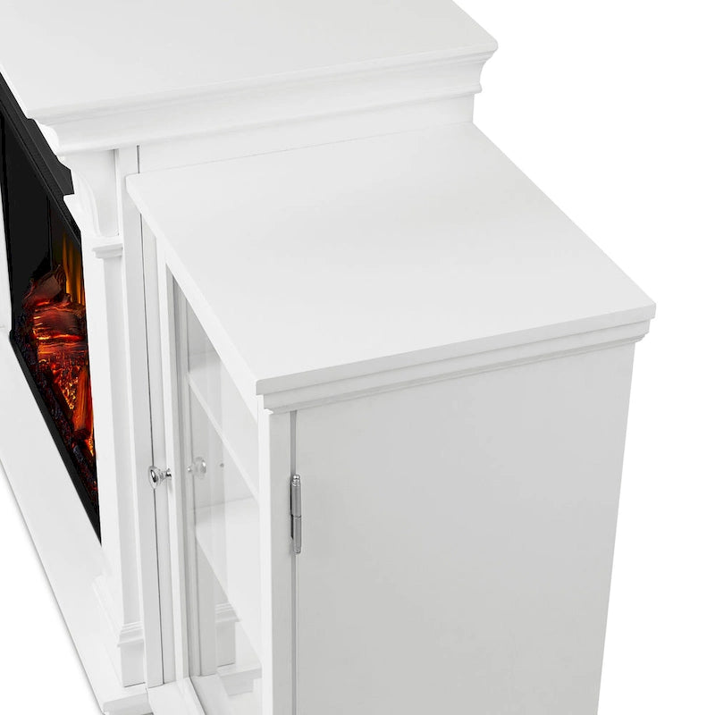 Cheminée électrique Calie 67 avec meuble TV blanc de Real Flame