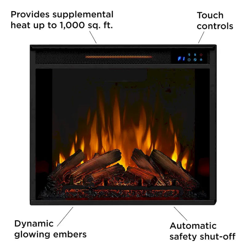 Cheminée électrique Calie 67 avec meuble TV blanc de Real Flame