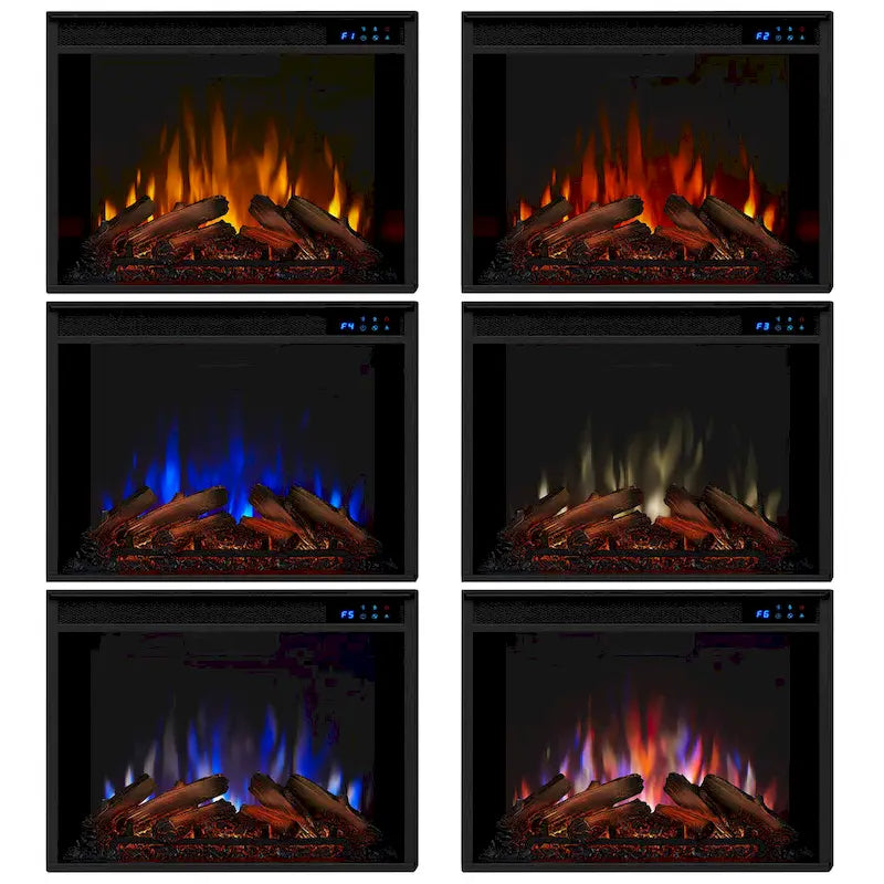 Cheminée électrique Calie 67 avec meuble TV blanc de Real Flame