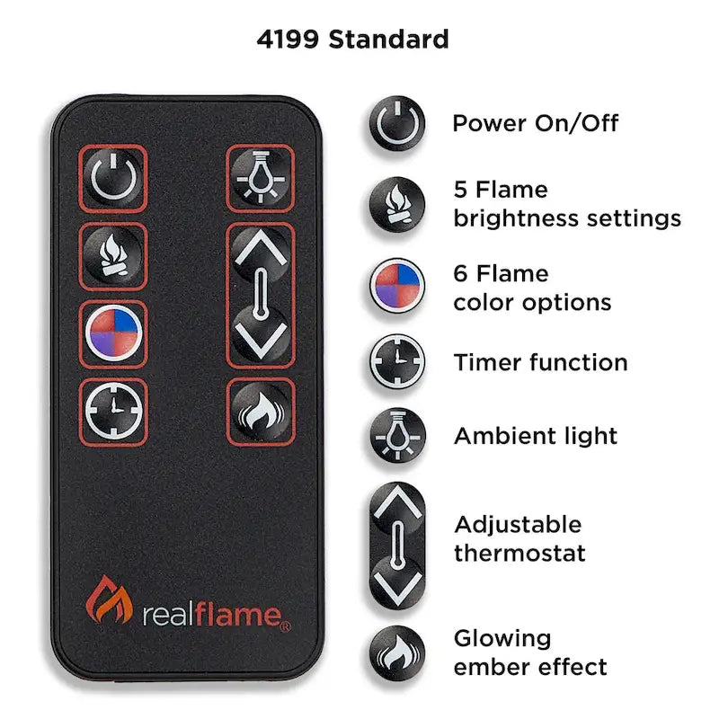 Cheminée électrique Calie 67 avec meuble TV blanc de Real Flame