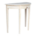 Demilune Unfinished Solid Parawood Table