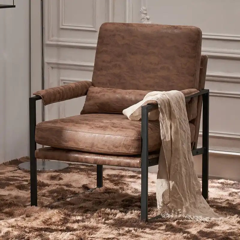 Chaise de loisirs moderne à armature en fer simple