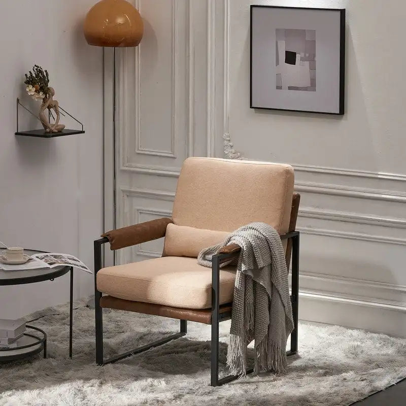 Chaise de loisirs moderne à armature en fer simple