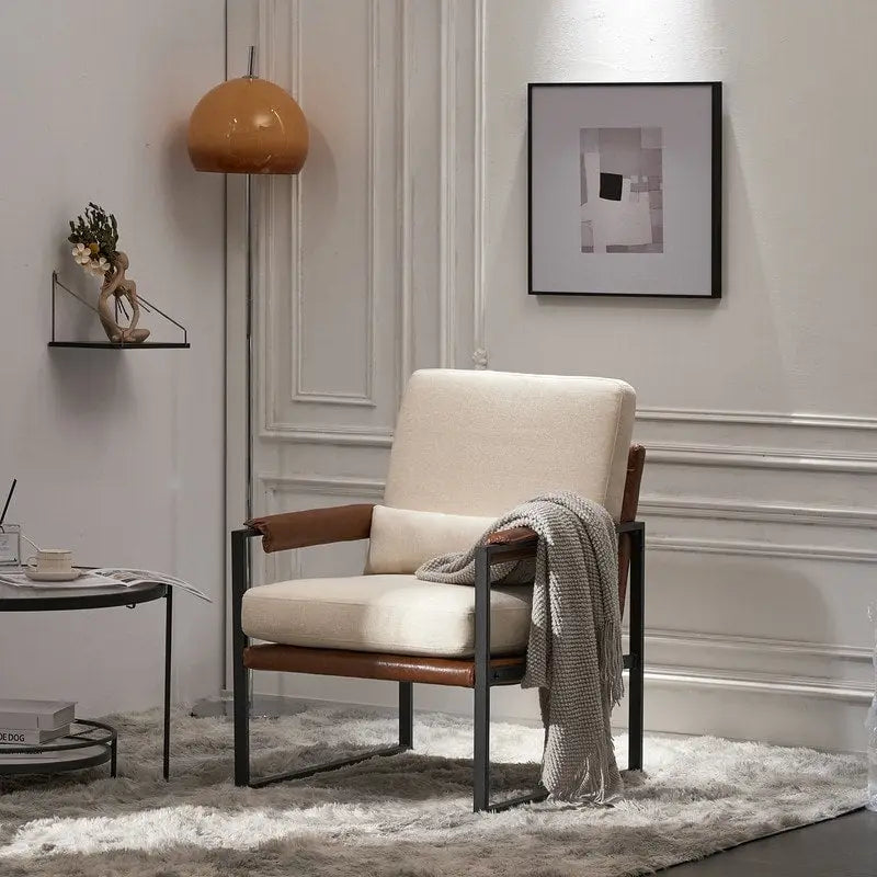 Chaise de loisirs moderne à armature en fer simple