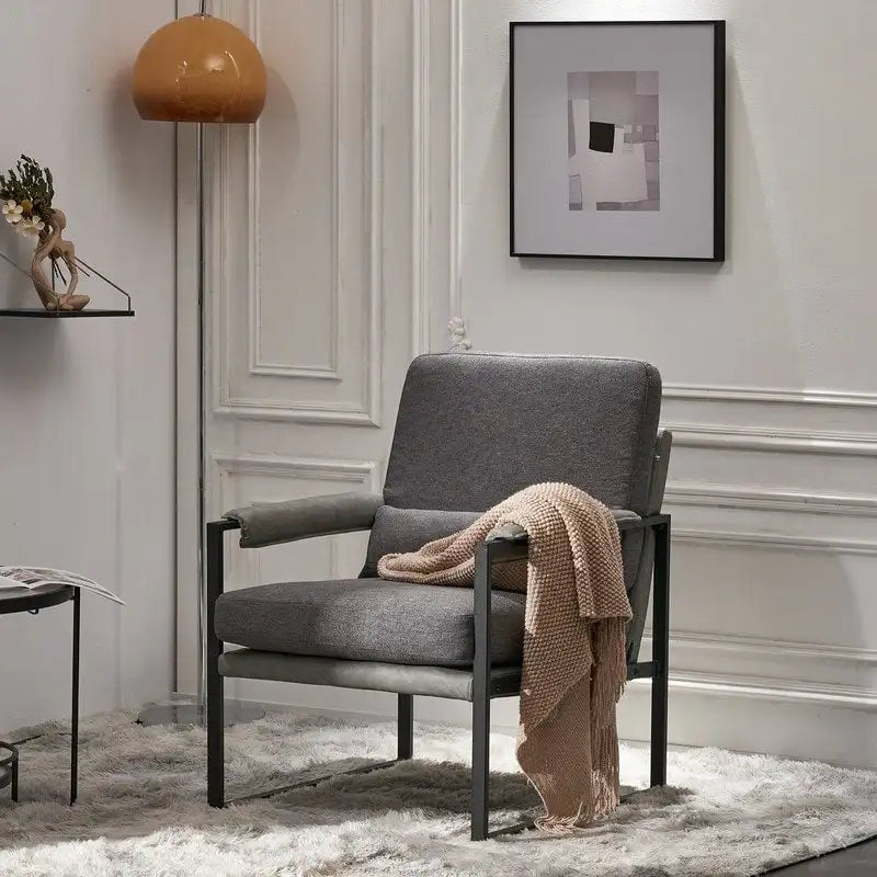 Chaise de loisirs moderne à armature en fer simple