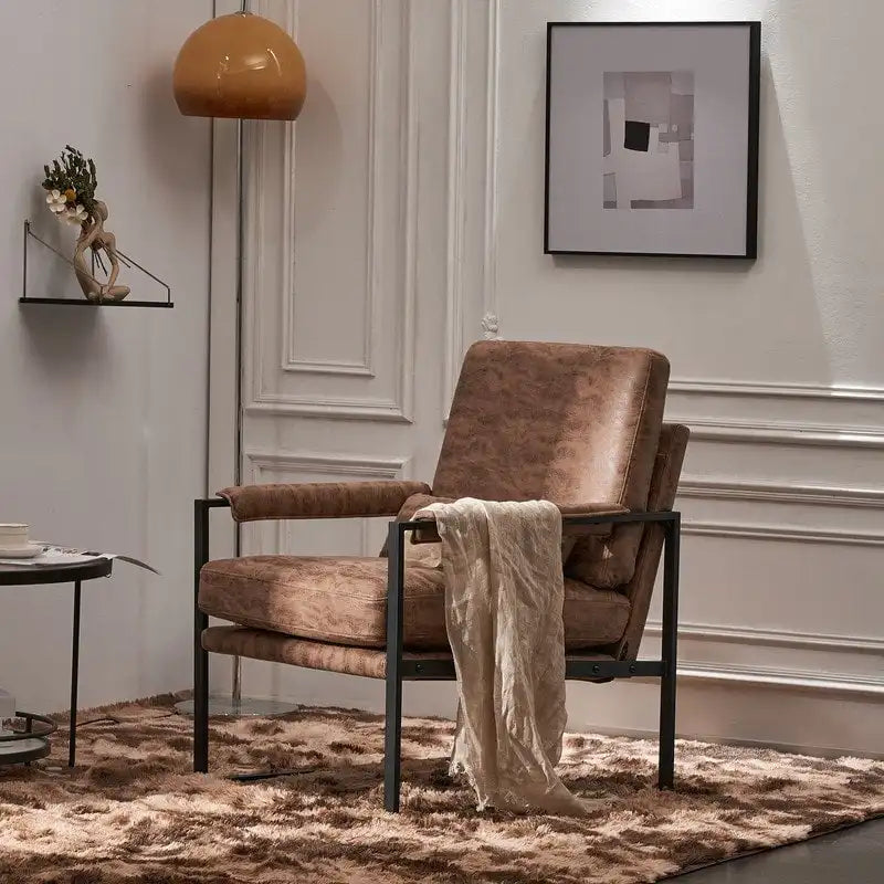 Chaise de loisirs moderne à armature en fer simple
