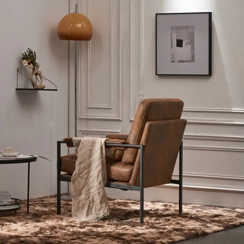 Chaise de loisirs moderne à armature en fer simple
