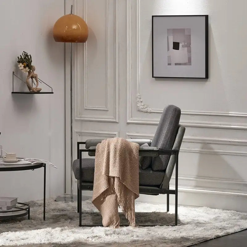 Chaise de loisirs moderne à armature en fer simple