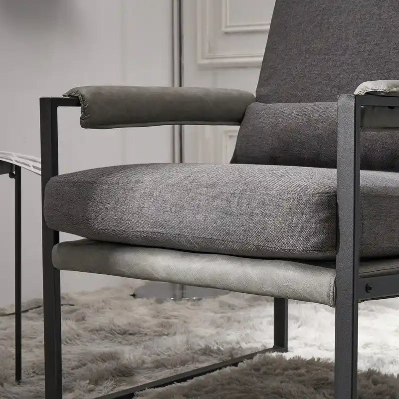 Chaise de loisirs moderne à armature en fer simple
