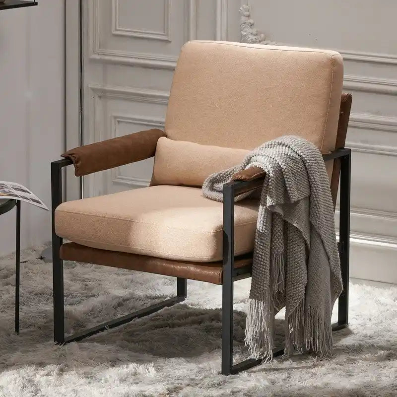 Chaise de loisirs moderne à armature en fer simple