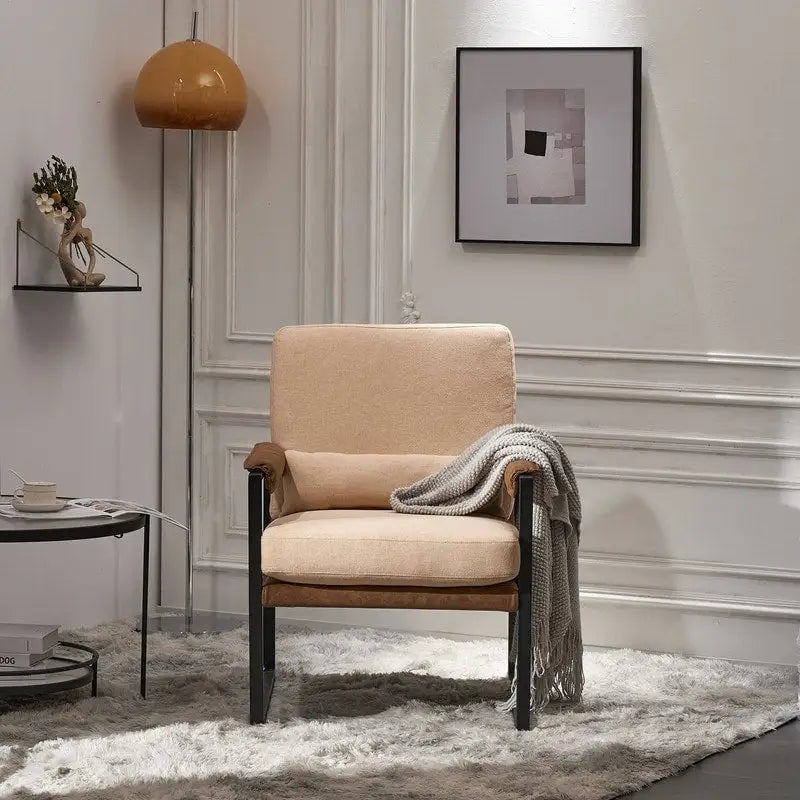 Chaise de loisirs moderne à armature en fer simple