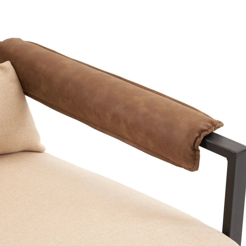 Chaise de loisirs moderne à armature en fer simple