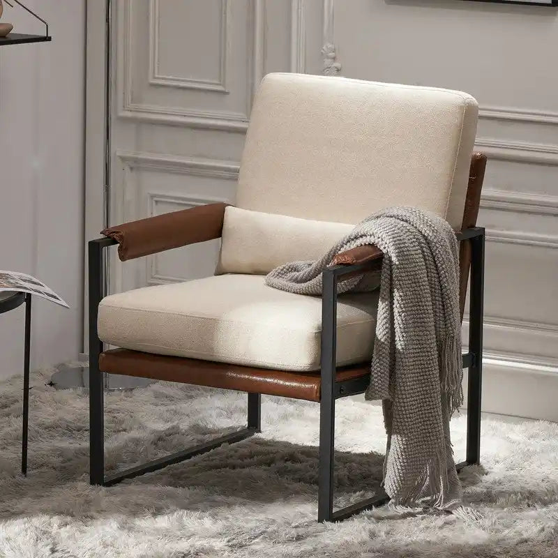 Chaise de loisirs moderne à armature en fer simple