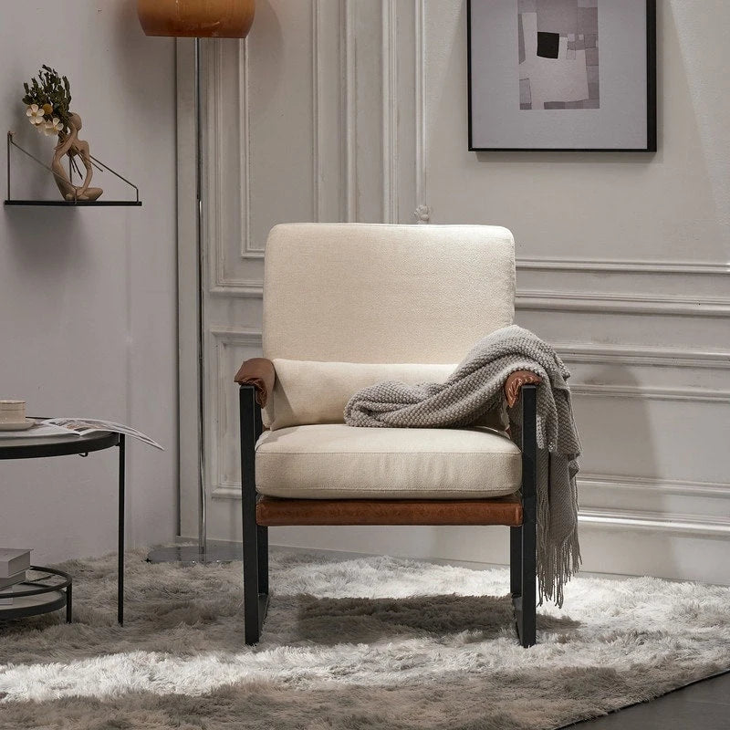 Chaise de loisirs moderne à armature en fer simple