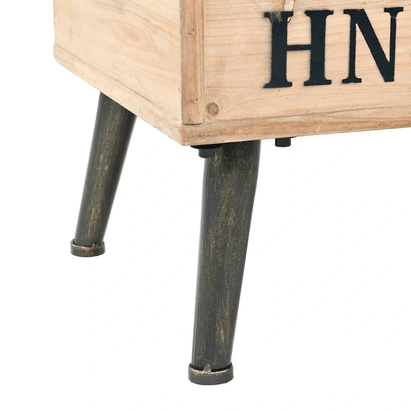 vidaXL Banc de rangement 43,3 Bois de sapin massif - 43,3 x 15,7 x 19,7