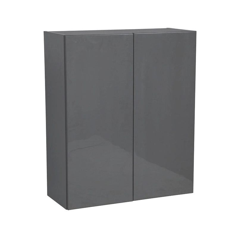 Meuble Haut mural 36 x 36 - Double porte - Gris - 36 x 36 x 12