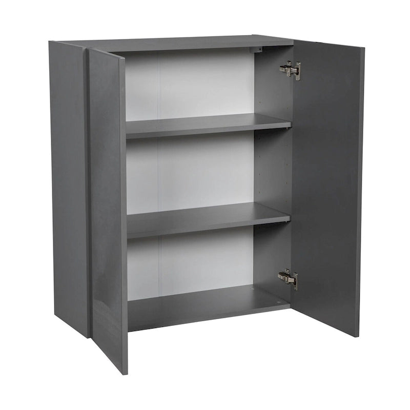 Meuble Haut mural 36 x 36 - Double porte - Gris - 36 x 36 x 12