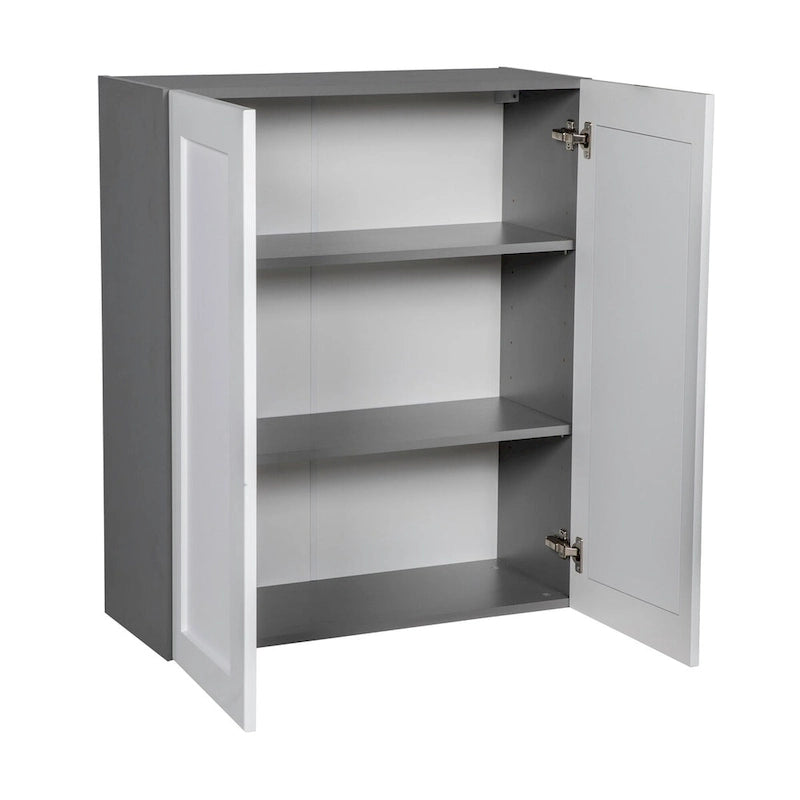 Meuble Haut mural 36 x 36 - Double porte - Gris - 36 x 36 x 12